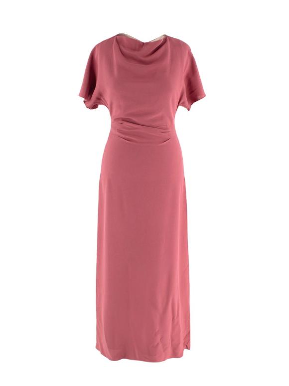 RAEY Dark Blush Silk Midi Dress