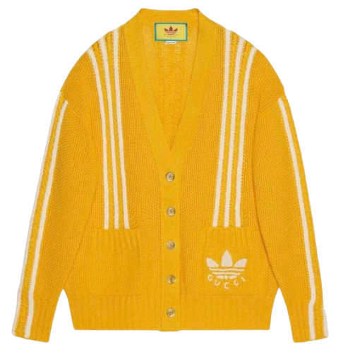 Gucci x Adidas Yellow Knit Cardigan