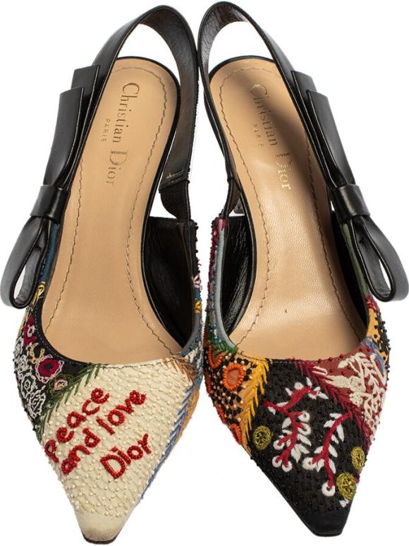 Dior Beaded Slingback Heels
