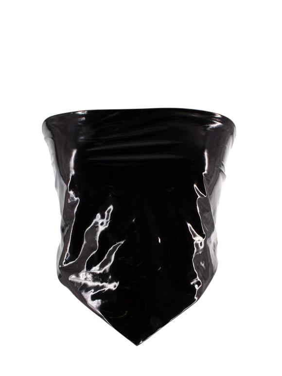Rotate Black PVC Coated  Bandana Crop Top