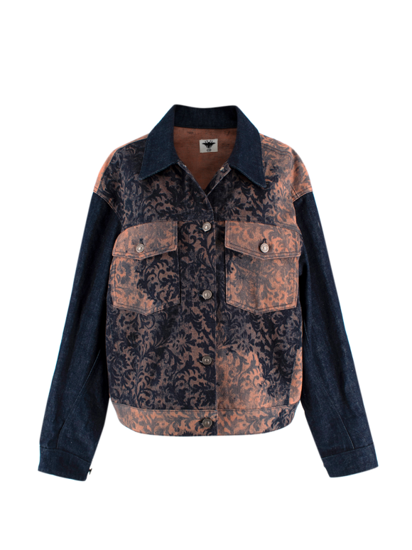 Dior SS23  Navy Paisley Printed Denim Jacket