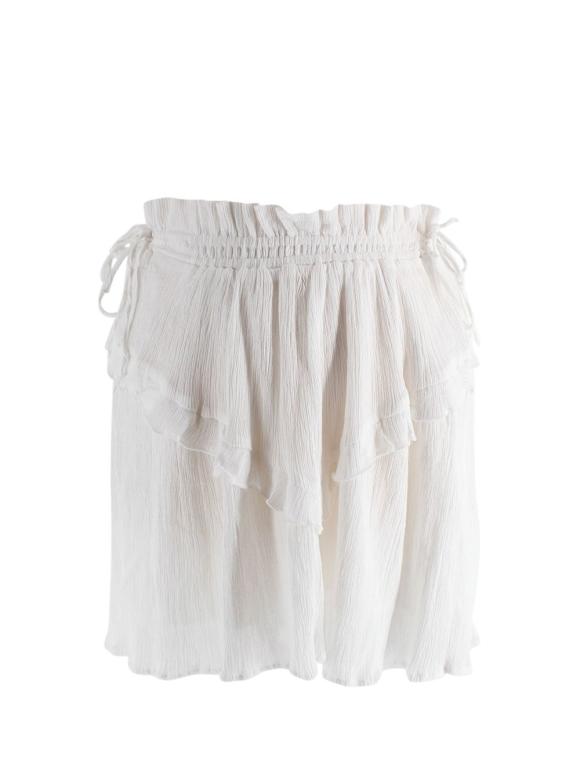 Isabel Marant Etoile White Ruffled Mini Skirt