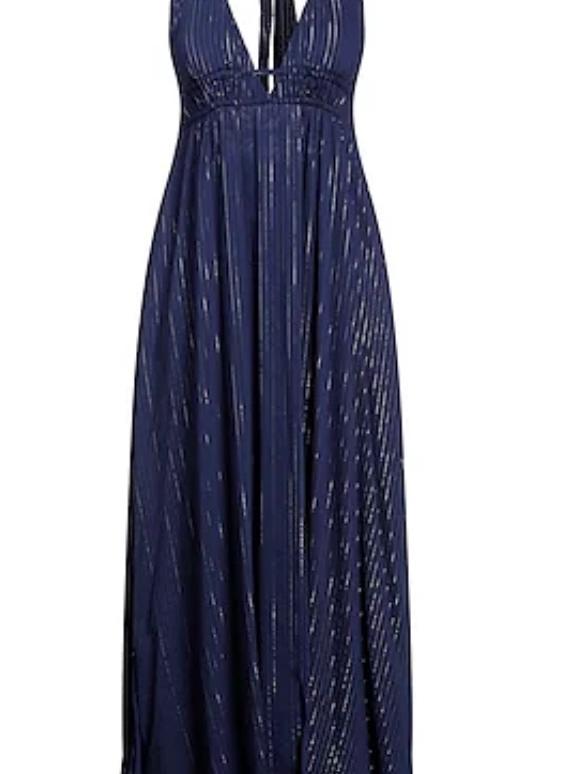 Heidi Klein Blue Midnight Thread Midi Dress