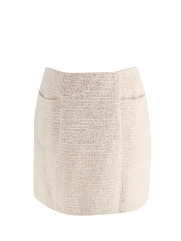 Claudie Pierlot Cream Tweed Mini Skirt