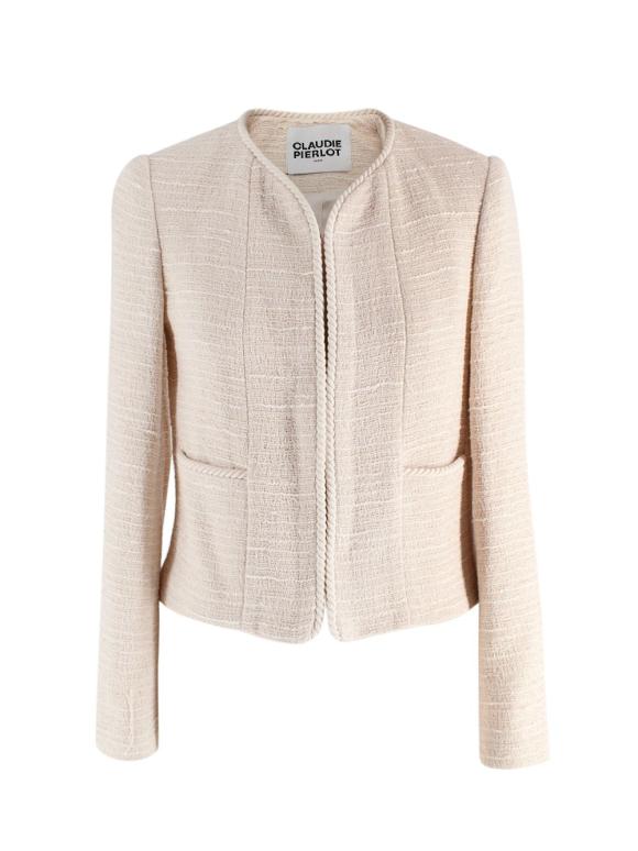 Claudie Pierlot Cream Tweed Jacket