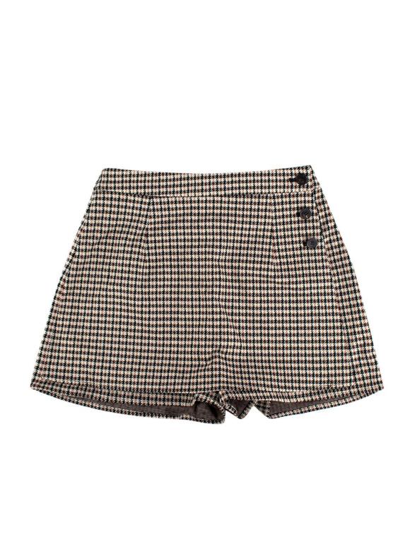 Claudie Pierlot Brown Houndstooth Check Skort