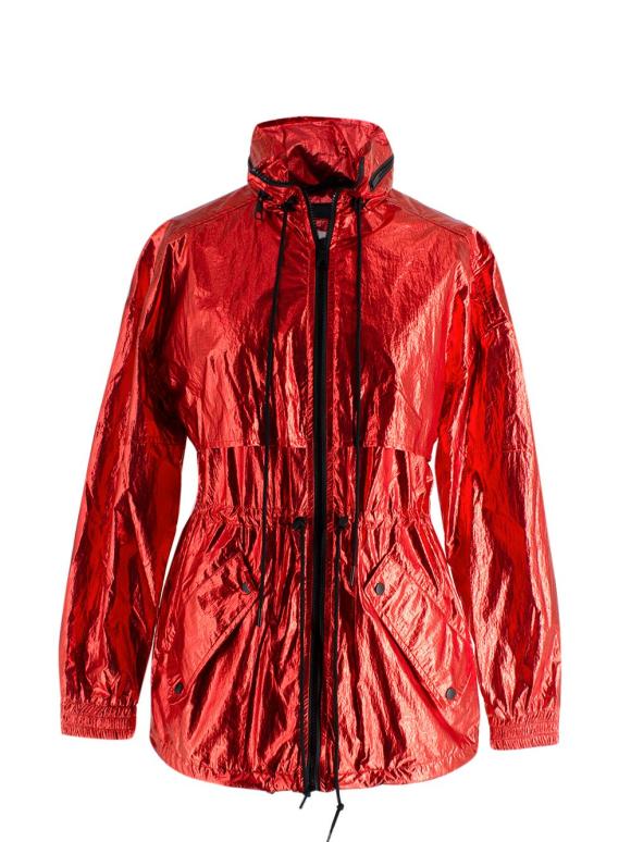 Kenzo Red Metallic Windbreaker Jacket