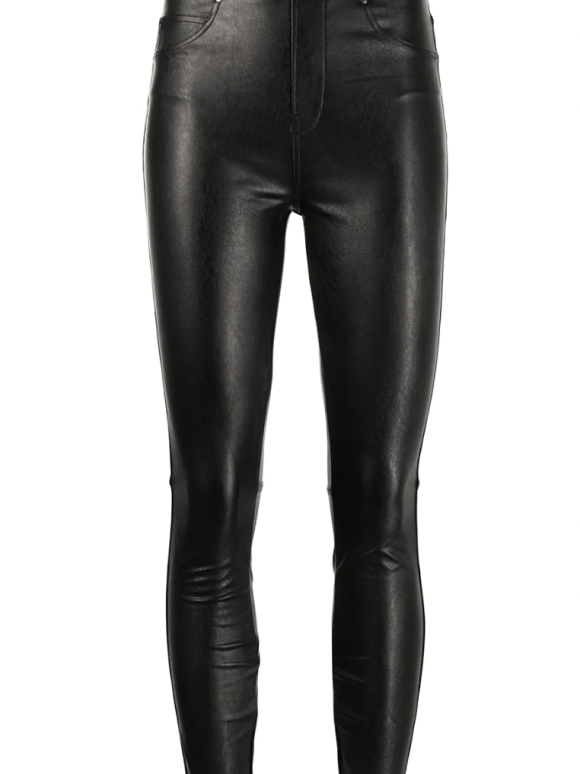 Spanx Black Faux Leather Skinny Trousers