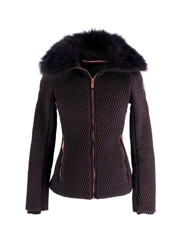 Fusalp Aubergine Fox Fur Collar Montana Ski Jacket