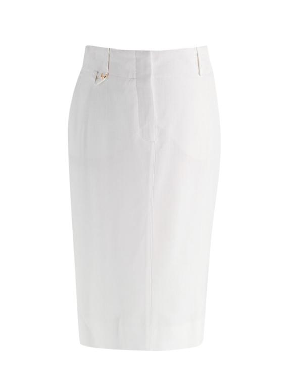 Jacquemus White Le Jupe Midi 'BARI' Skirt