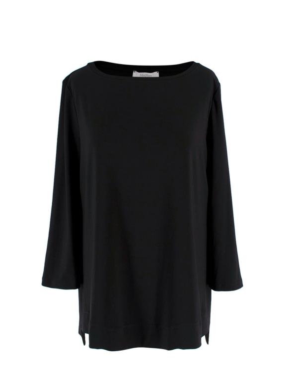 MaxMara Black 3/4 Length Sleeve Top