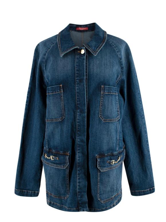 Marina Rinaldi Sport Dark Blue Wash Denim Jacket