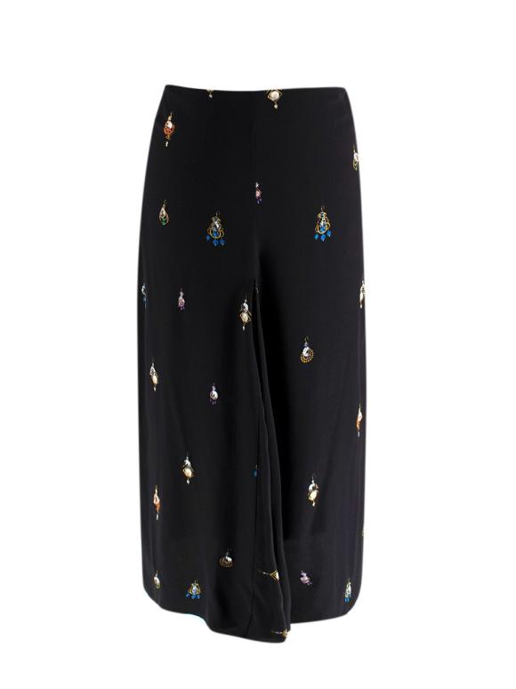 Victoria Beckham Black Embellished Earring Skirt