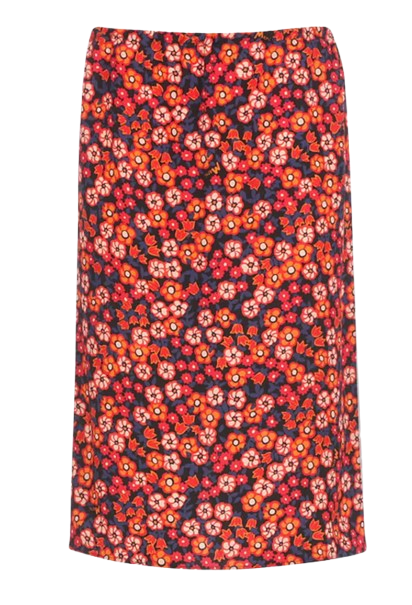 Marni Pop Garden floral-print satin-crepe midi skirt
