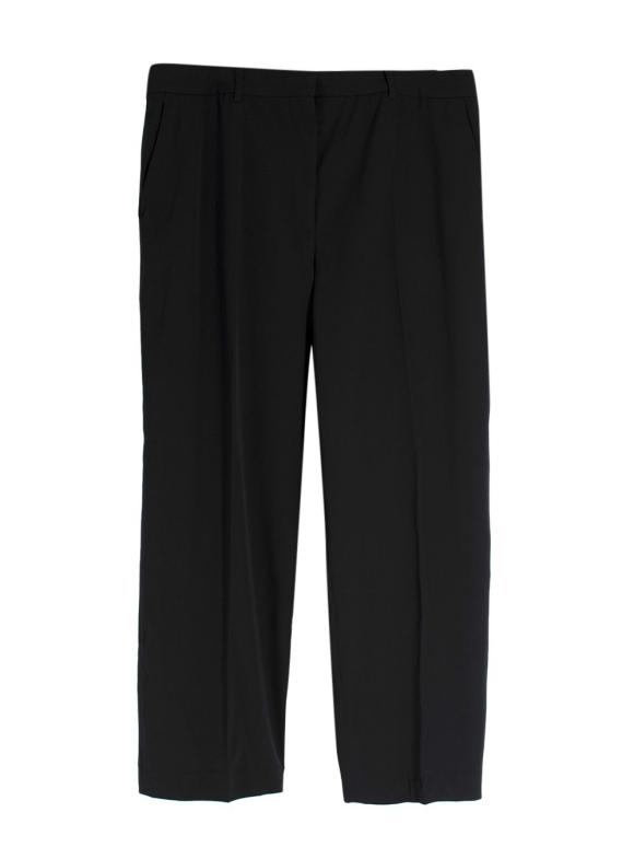 Stella McCartney Black Straight-Leg Mid-Rise Stretch-Wool Trousers