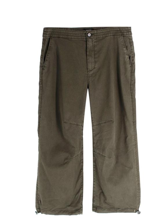 Paige Green Denim Toggle Hem Reid Trousers