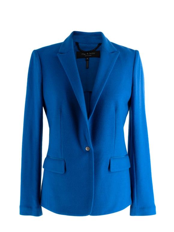 Rag & Bone Electric Blue Wool Single Breasted Jacket