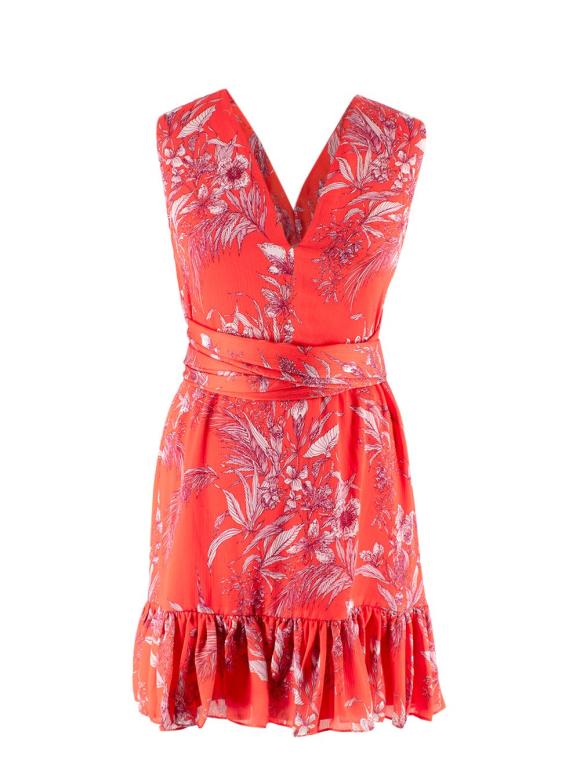 Alexis Cassara Orange Floral Mini Dress
