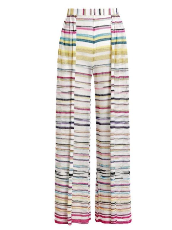 Missoni Multi Colour Striped  Wide Legged Pants