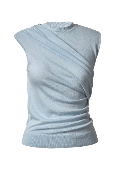 Tove Soft Blue Wool 'Vita' Sleeveless Knit