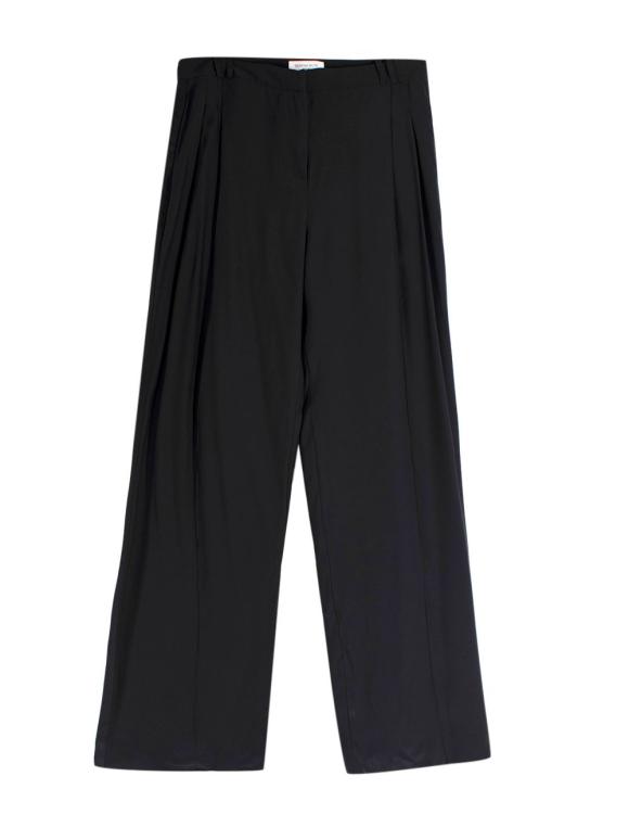 Serena Bute Black 100% Silk Trouser