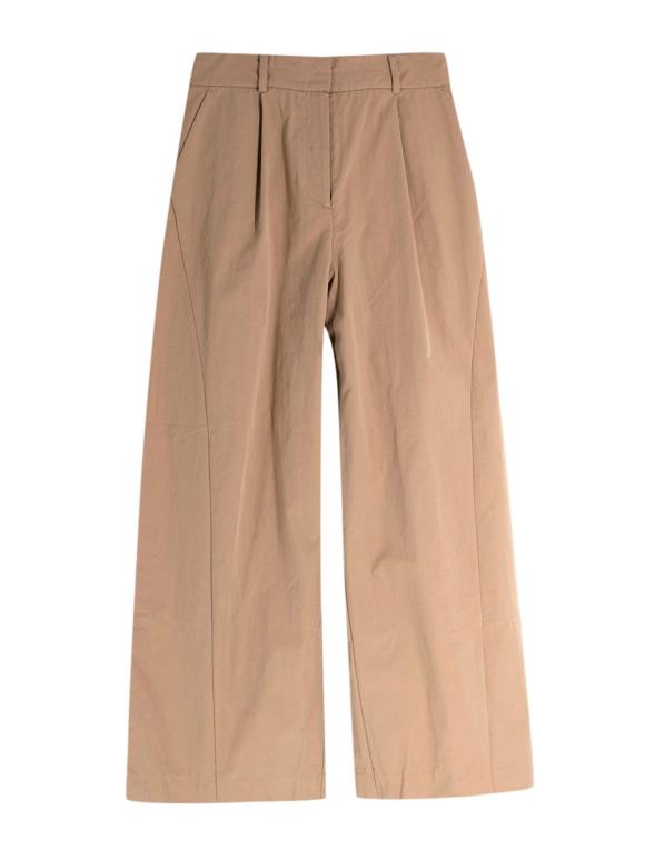 Rejina Pyo High Waist Wide Leg Tan Trousers