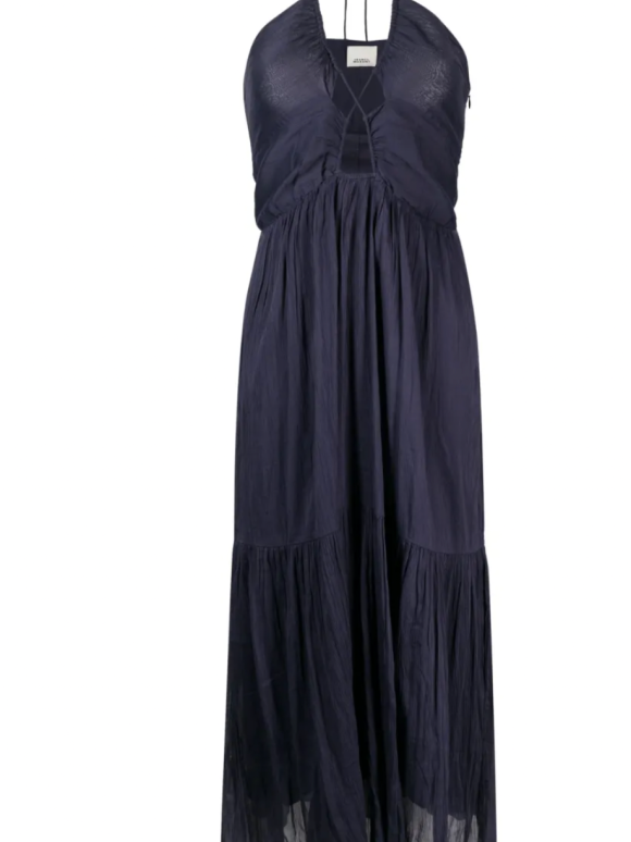 Isabel Marant Navy Birona Halterneck Dress