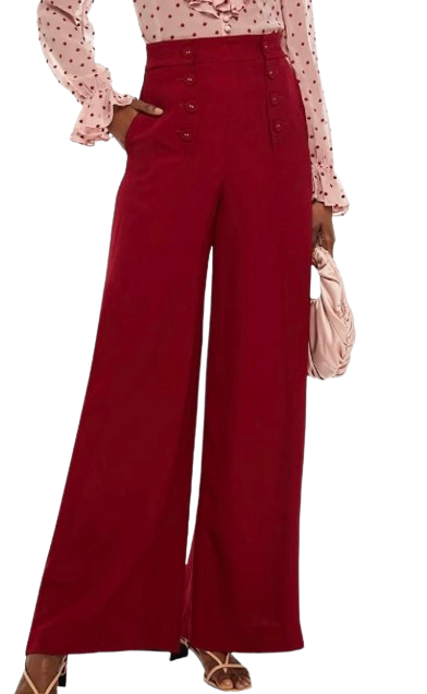 Zimmermann Red Wide Leg Trousers