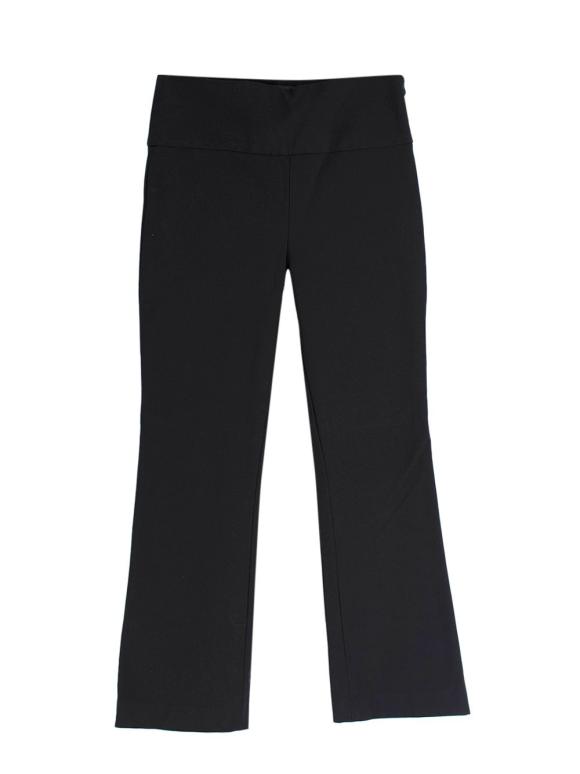 Theory Black Cotton Blend Trousers