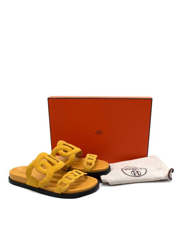 Hermes Yellow Extra Sandals