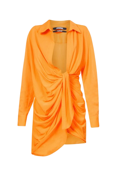 Jacquemus Orange Le Splash Mini Dress