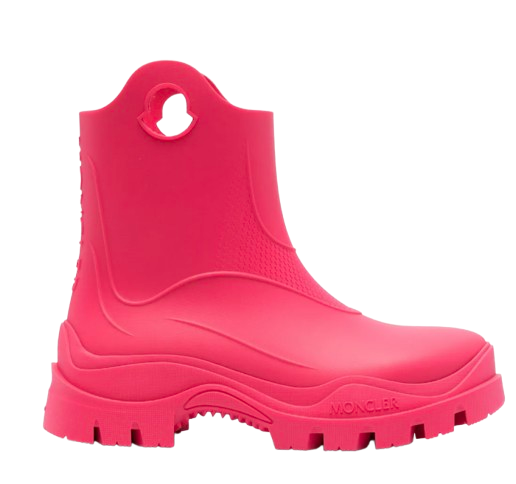 Moncler Fuschia Rubber Short Wellies