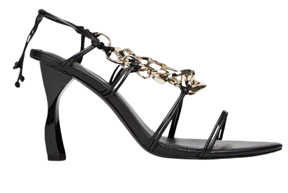 Aje. Chain Embellished Black Sandals