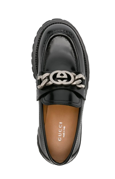 Gucci Black Leather Loafers