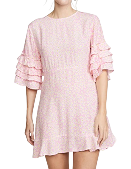 Faithful The Brand  Pink Cotton Mini Dress