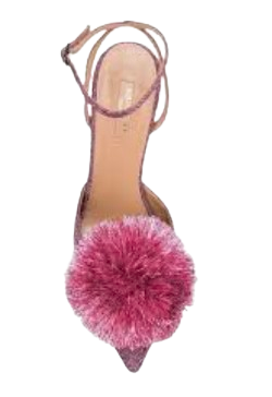 Aquazzura Aquazurra Pink pom Pom Sandals