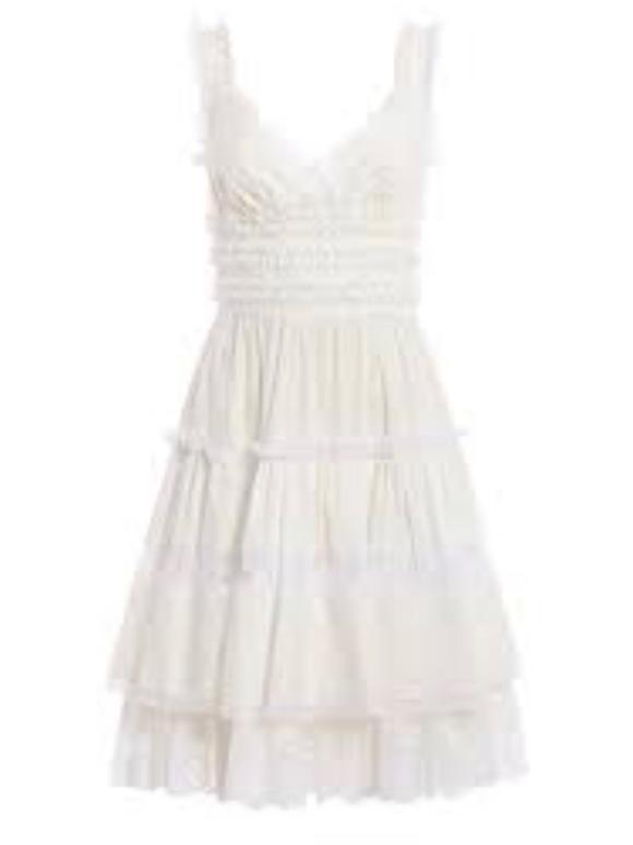 Dolce & Gabbana White Cotton Poplin Dress
