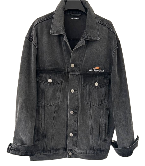 Balenciaga Oversized Button-Up Denim Jacket