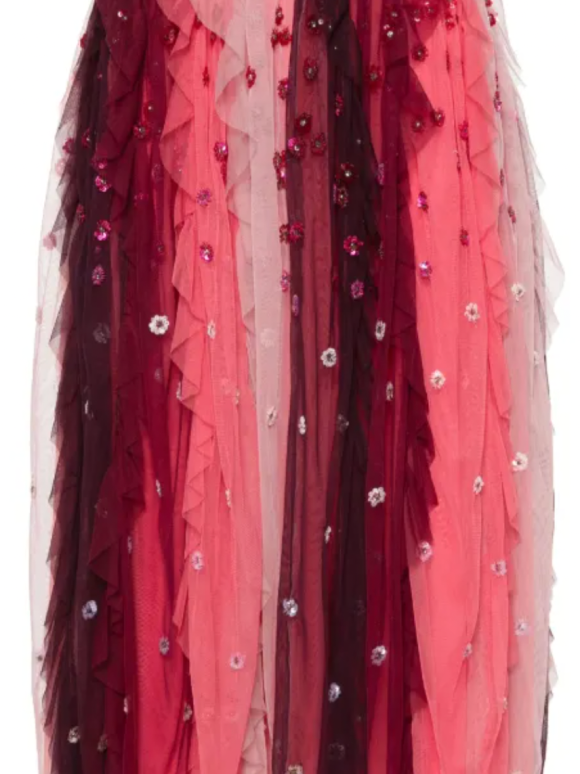 Needle & Thread Tulle Sequin Embellished Midi Skirt
