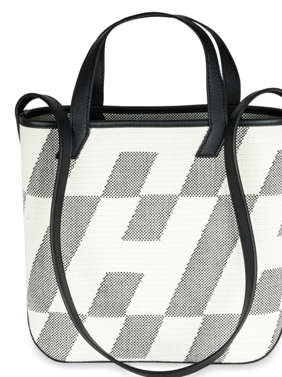 Hermes Hermès  Black And Ecru Swift Canvas Cabas 27cm Bag