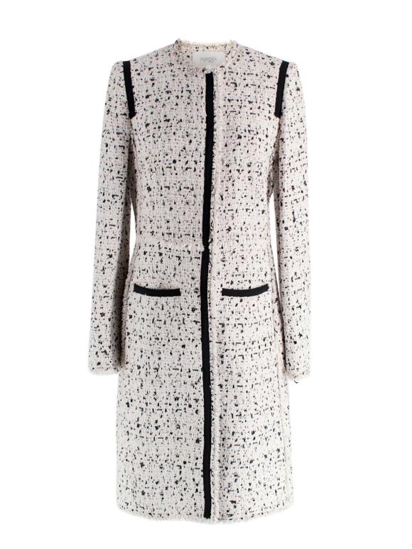 Giambattista Valli Black and White Lightweight Tweed Coat