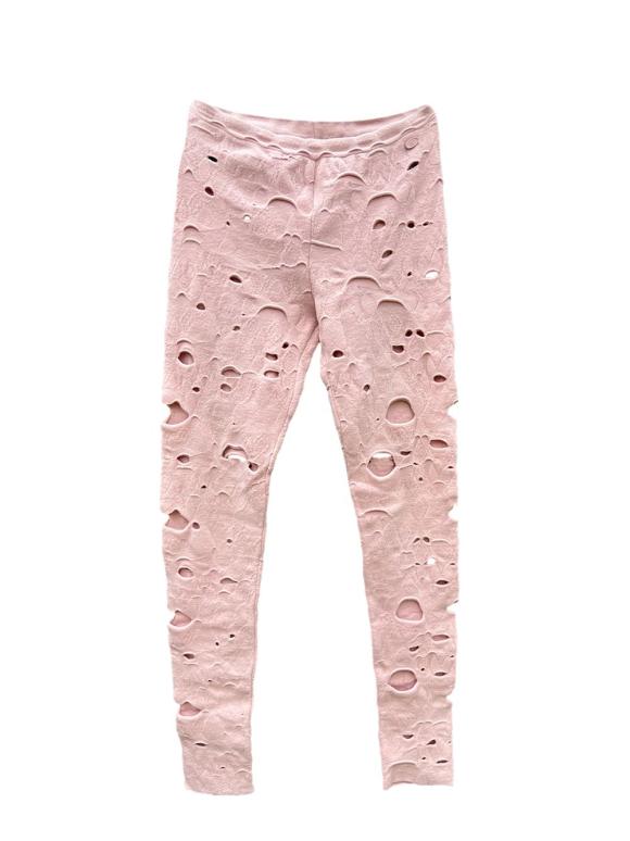 Chanel 2014 Baby Pink Wool Blend Leggings