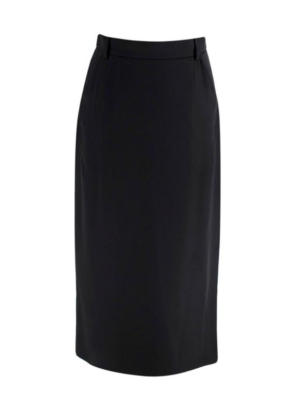 Magda Butrym Black Silk Pencil Skirt