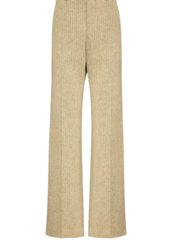 Bottega Veneta Beige Tweed Textured Trousers