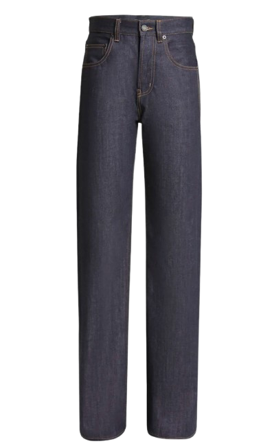 Saint Laurent Indigo Denim Clyde High-Rise Straight Jeans