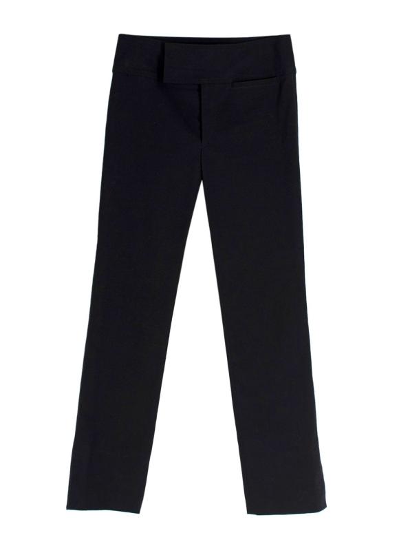 Isabel Marant Black Cotton Blend Slim Trousers