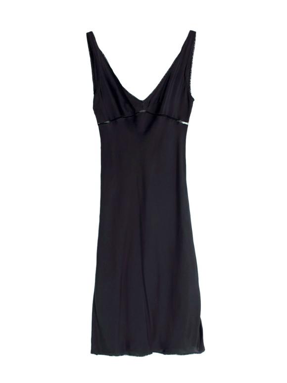 Prada Black Silk Slip Dress