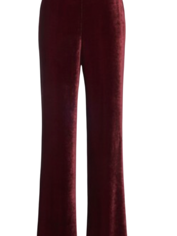 Etro Red Crushed Velvet Trousers