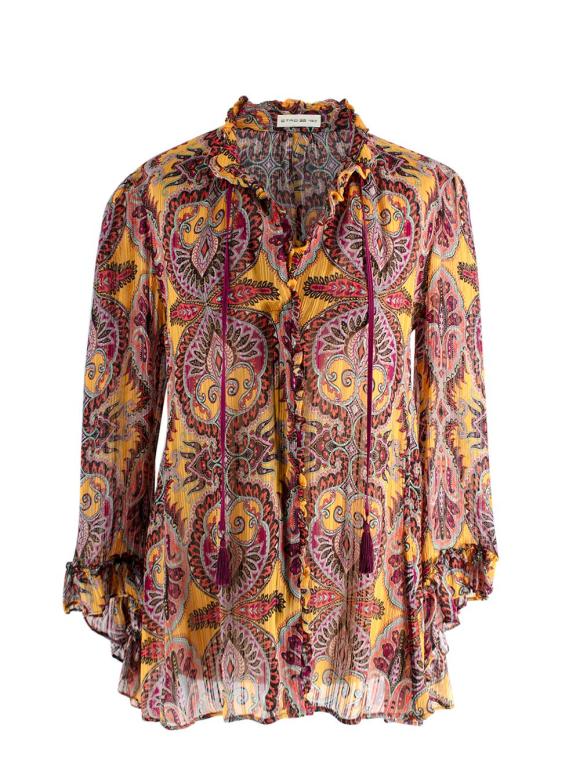 Etro Multi Coloured Floral Silk Blouse