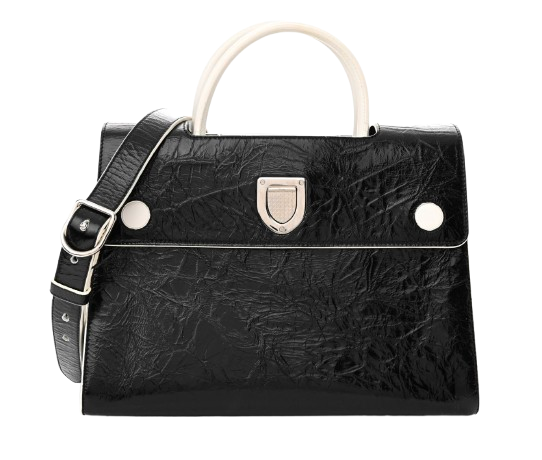 Crinkled Black Lambskin Diorever Bag